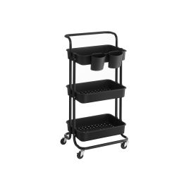 3-Tier Storage Cart Black
