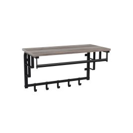 Coat Rack Wall-Mounted Greige and Black