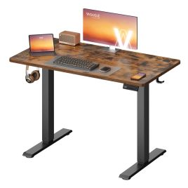 OXWICK Height Adjustable Electric Standing Desk 100 x 60 cm - Rustic Brown