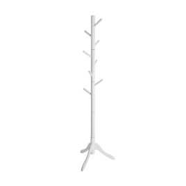 White Freestanding Coat Stand for Bedroom and Entryway