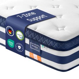 ARBEGU Single Pocket Sprung Memory Foam Mattress - Blue