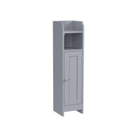 Freestanding Slim Bathroom Cabinet with Door and Shelves