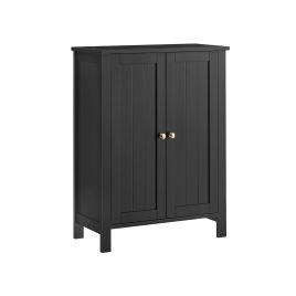 Bathroom Cabinet - FINVAS Double Door Storage - Black
