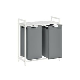2-Compartment Laundry Hamper White