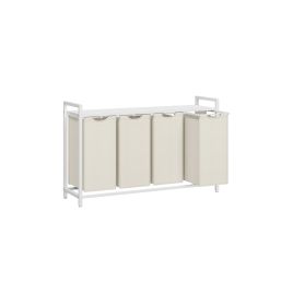 Laundry Basket - FINNA With 4 Pull Out Bags 4 x 40L - White