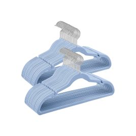 50-Pack Velvet Hangers Pale Blue