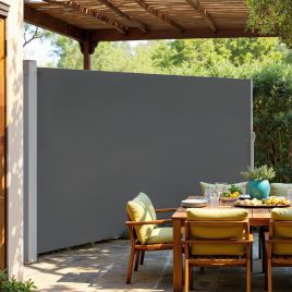 Side Awning - FIORIA Extendable Privacy Screen UPF 50+ Sun Protection - Grey