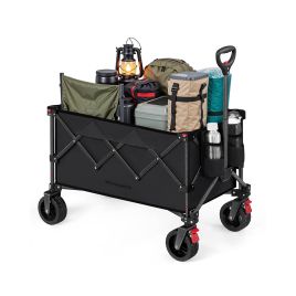 Trolley - LUMRIA Foldable Trolley with Handle 150 L Capacity - Black