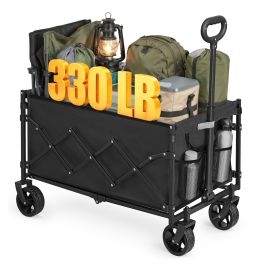 BAVAVI Foldable Camping Wagon Cart - Ink Black