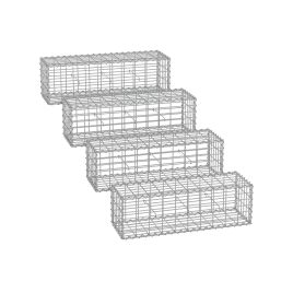 Gabion Cage - VELRAH Metal Mesh Stone Holder - Silver