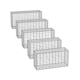 Gabion Cage - ZARNA Metal Stone Cage - 100 x 50 x 30 cm - Silver