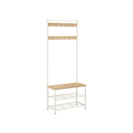 VASAGLE Coat Stand with Shoe Storage Bench