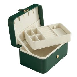 BRONTE Portable Travel Jewellery Box - Dark Green