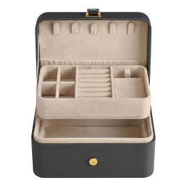 BRONTE Portable Travel Jewellery Box - Dark Grey