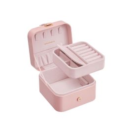 Jewellery Box - ARCVA 2-Layer Storage Organizer 11.2 x 11.8 x 7.2 cm - Jelly Pink
