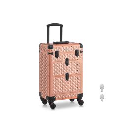 Beauty Case with 4 Removable Universal Wheels