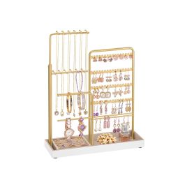 Jewellery Organizer - AVOLIA Metal Frame Adjustable Velvet Stand - Pale Gold