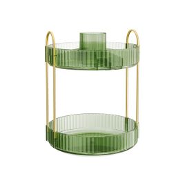 2-Tier Rotating Makeup Organiser Pale Green