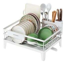 CENAFI Dish Drying Rack for Kitchen Counter - Cloud White