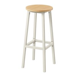CLKUXE Set of 2 Counter Stools - White