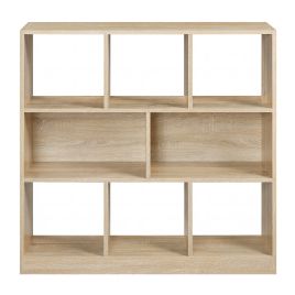 CLSEMI 8 Compartment Bookcase - Natural