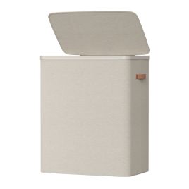 DAKEMO 3 Compartment Laundry Hamper - Beige