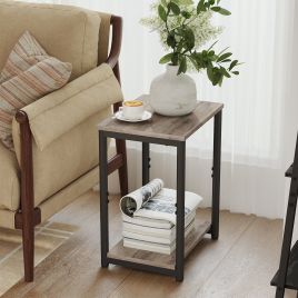 Side Table - VERRA Small End Table Nightstand - Heather Greige