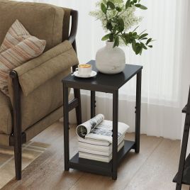 Side Table - VERRA Small End Table Nightstand - Black