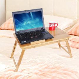 FALERY Height Adjustable Bamboo Laptop Desk - Natural