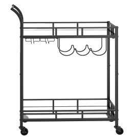GRGIGU Home Bar Serving Cart - Black