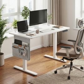 GRXABY Height Adjustable Electric Standing Desk - White