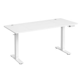 HADOSY Electric Standing Desk with USB-C Port 140 x 80 cm - White
