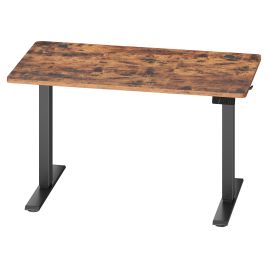 PAXTON Height Adjustable Electric Standing Desk - Rustic Brown