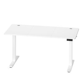 HADOSY Height Adjustable Electric Standing Desk - White