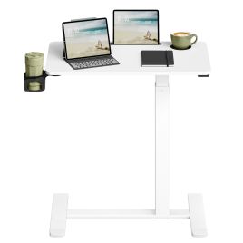 HANUDY Height Adjustable Laptop Table - White