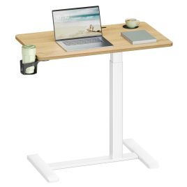 HAPAFI Height Adjustable Overbed Table 80 x 45 cm - Golden Oak