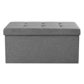HASECU Storage Ottoman Bench 76 cm - Dark Grey