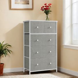 VERRA Grey Chest of Drawer - Medium-sized, 5 Drawers