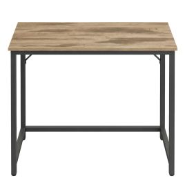 KEFOXU Home Office Computer Desk - Brown and Black