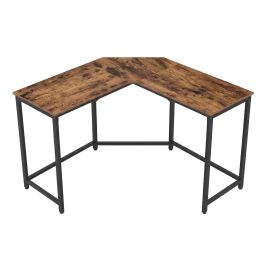 KEPESE L-Shaped Office Desk - Brown