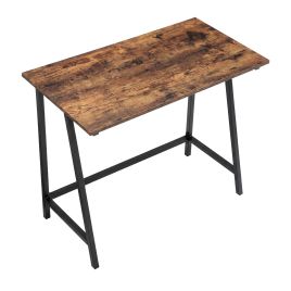 LAGESA Home Office Computer Desk - Brown and Black