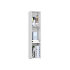 MOORVALE 3 Tier Cube Open Bookshelf 20cm - White
