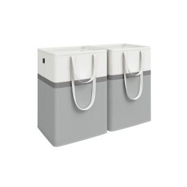 Laundry Hampers - ARCDA Collapsible 110L Set of 2 - Dove Grey