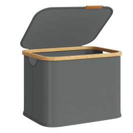 LESYSE Foldable Oxford Laundry Basket 40L - Slate Grey