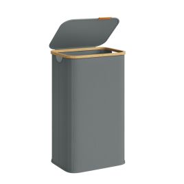 LEVYLA Laundry Hamper with Lid 100L - Slate Grey