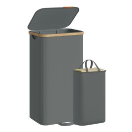 LODYKU Laundry Basket with Removable Liner 100L - Slate Grey