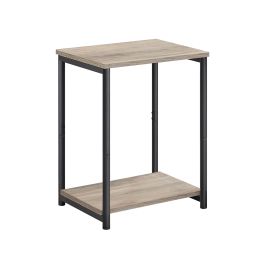 2-Tier End Table with Steel Frame