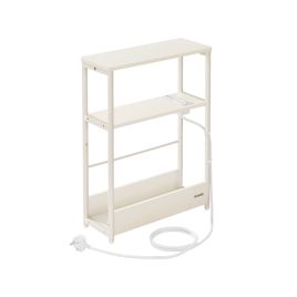 Side Table - VIVNIA 3 Tier Slim - White