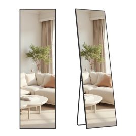 LOXEDE Rectangular Full Length Mirror 150 x 40 cm - Matte Black