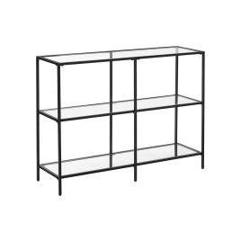 3 Shelves Hallway Table Pearl Black